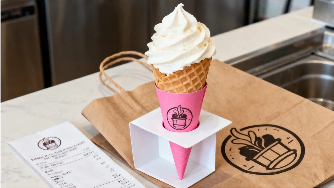 Custom Ice Cream Cone Paper Sleeves 4 Custom Ice Cream Cone Paper Sleeves 4