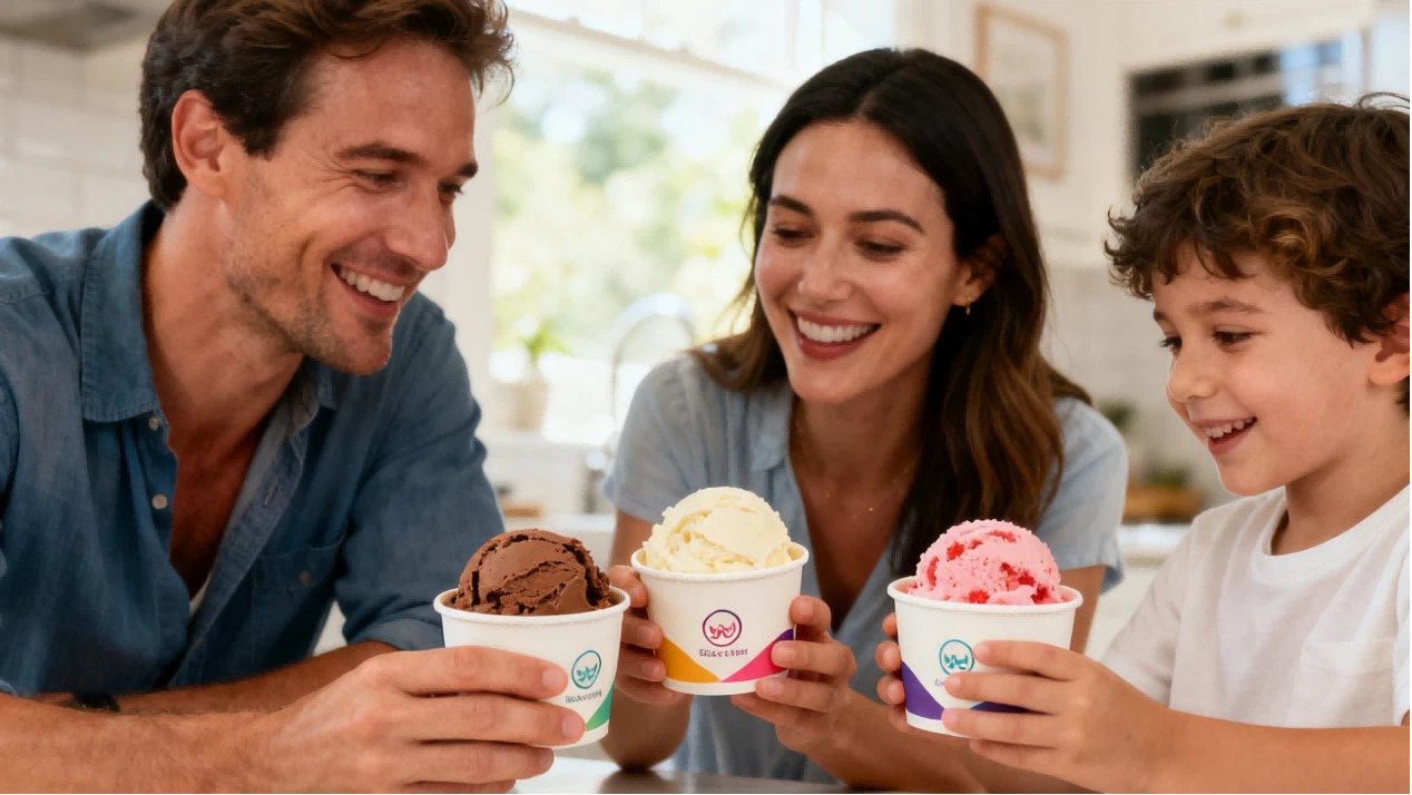 Paper Ice Cream Cups with logo 2 Paper Ice Cream Cups with logo 2